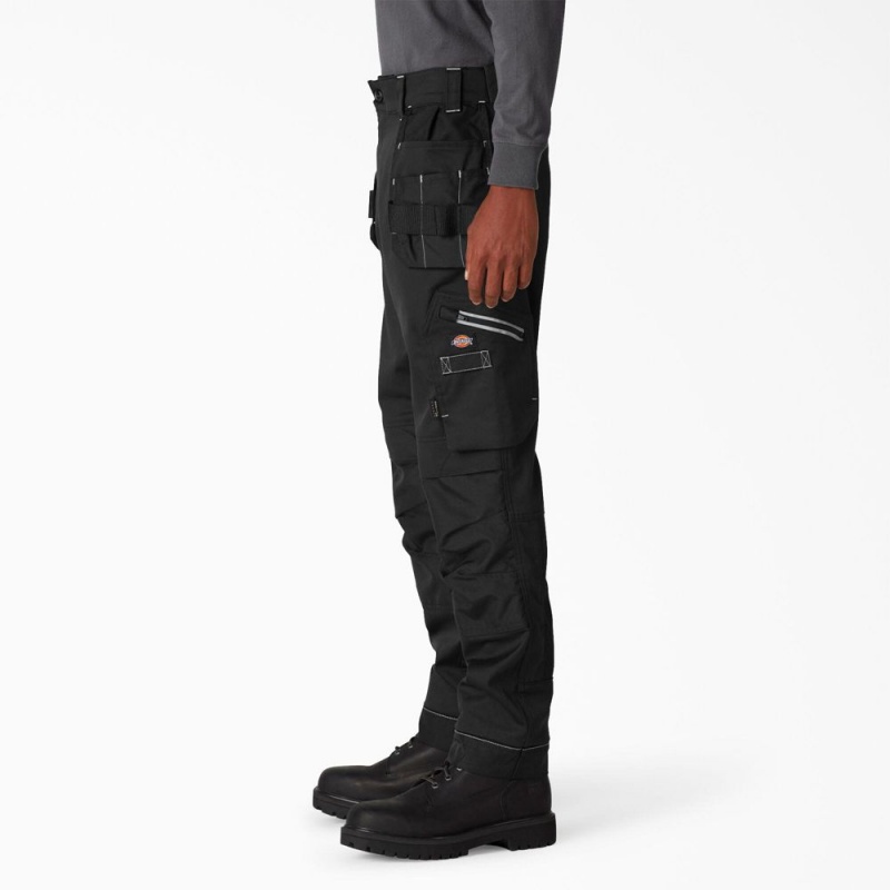 Black Men's Dickies FLEX Performance Workwear Regular Fit Holster Pants | PXV639527