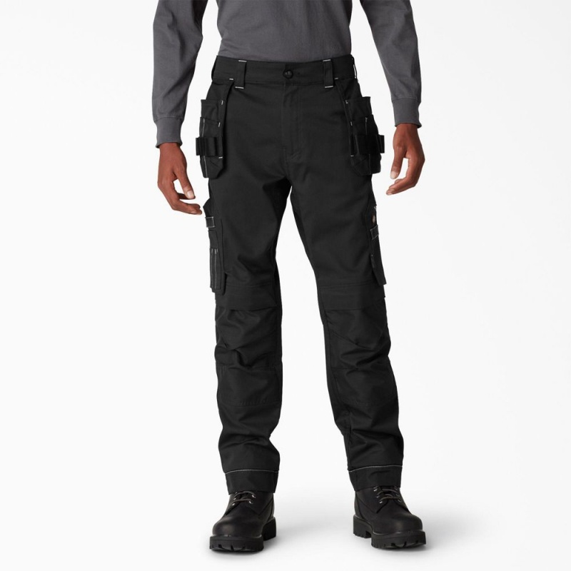 Black Men\'s Dickies FLEX Performance Workwear Regular Fit Holster Pants | PXV639527