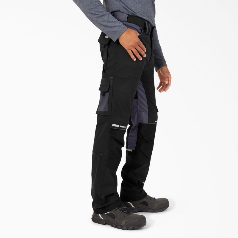 Black Men's Dickies FLEX Performance Workwear Regular Fit Pants | GZA395178