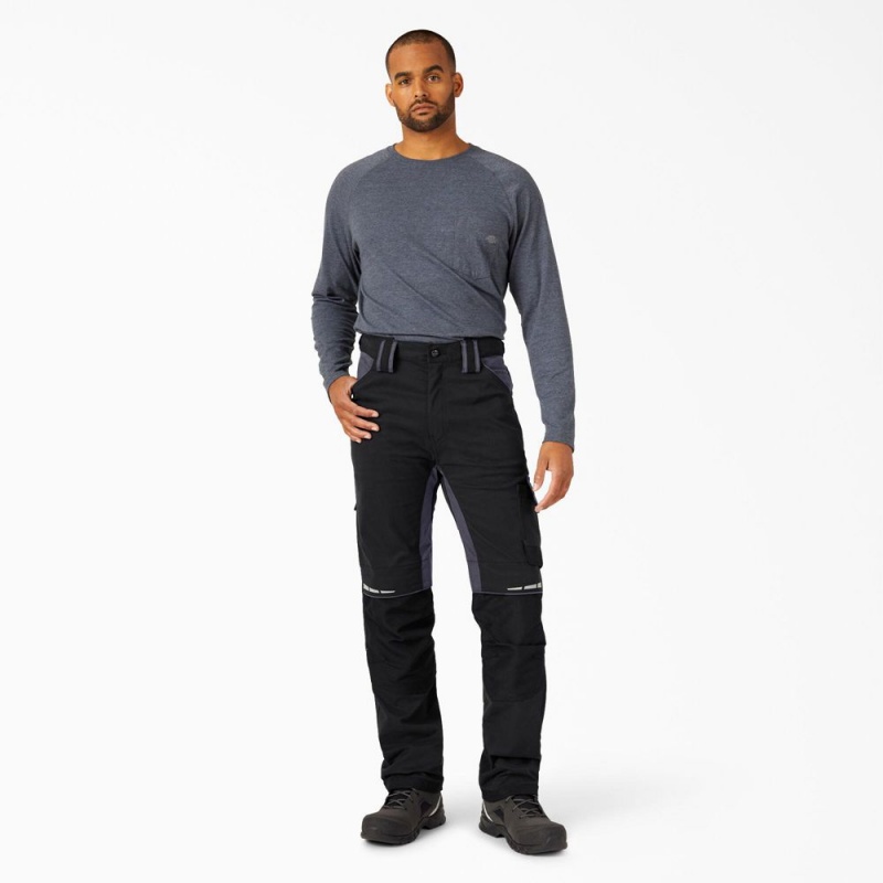 Black Men's Dickies FLEX Performance Workwear Regular Fit Pants | GZA395178