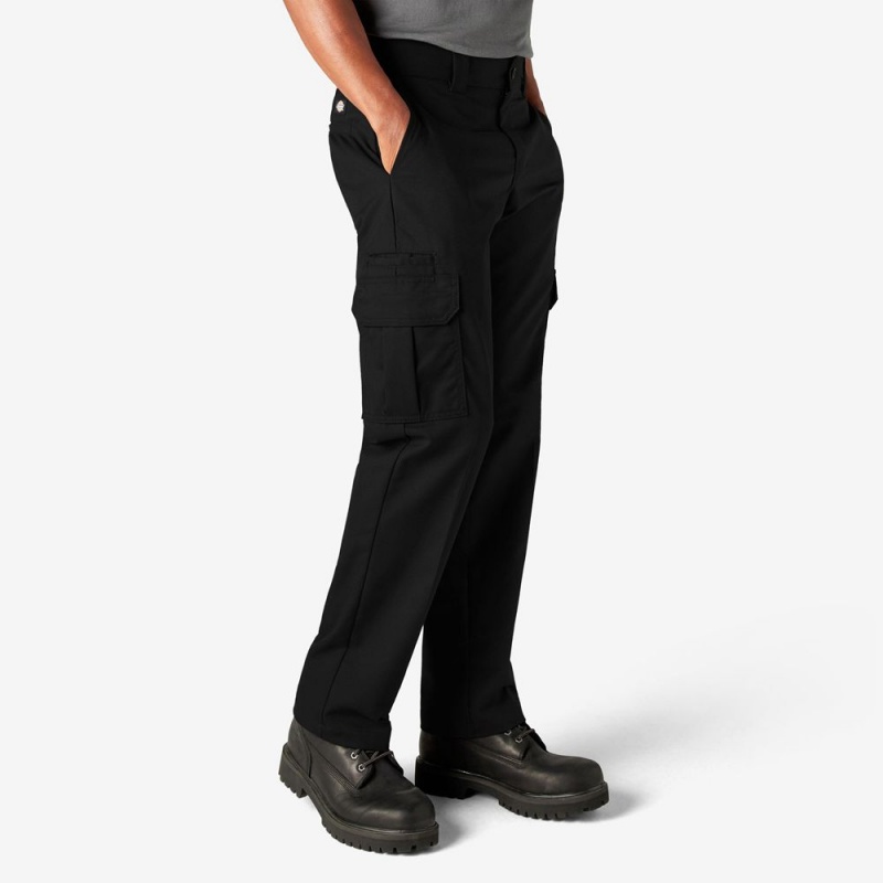 Black Men's Dickies FLEX Regular Fit Cargo Pants | PHT670258