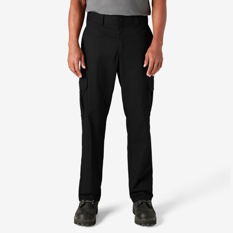 Black Men\'s Dickies FLEX Regular Fit Cargo Pants | PHT670258