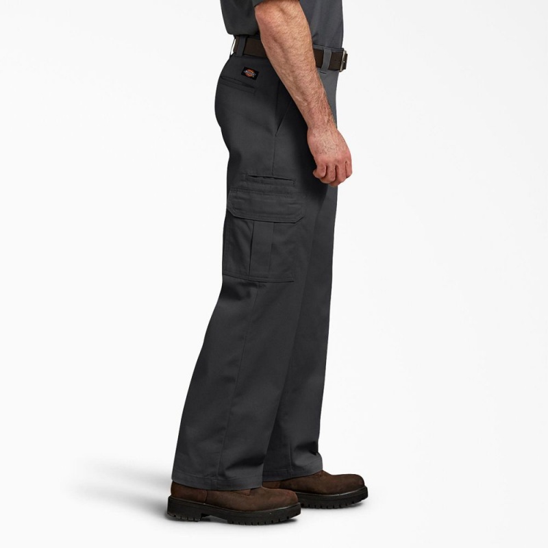 Black Men's Dickies FLEX Relaxed Fit Cargo Pants | DKC849206