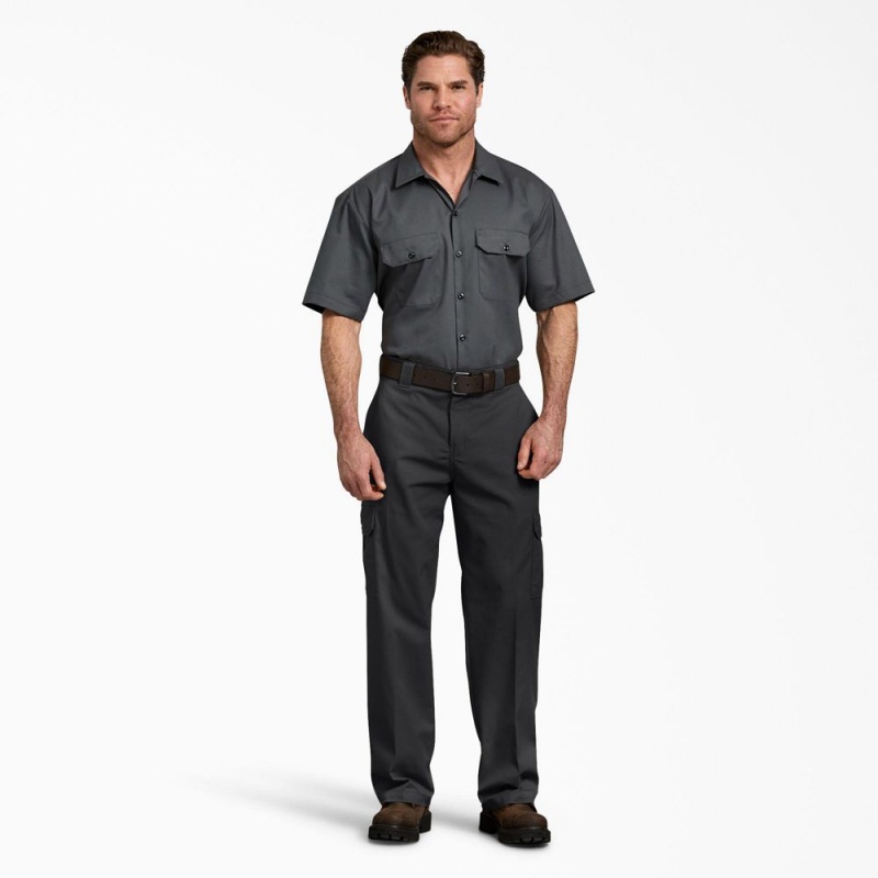 Black Men's Dickies FLEX Relaxed Fit Cargo Pants | DKC849206