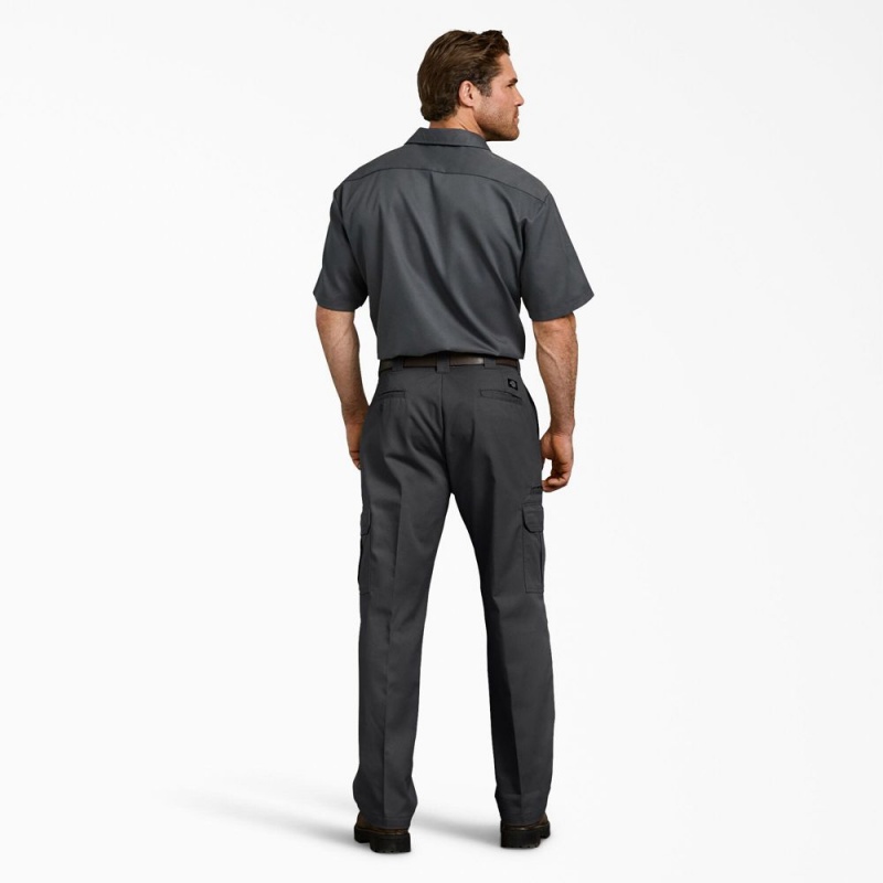 Black Men's Dickies FLEX Relaxed Fit Cargo Pants | DKC849206