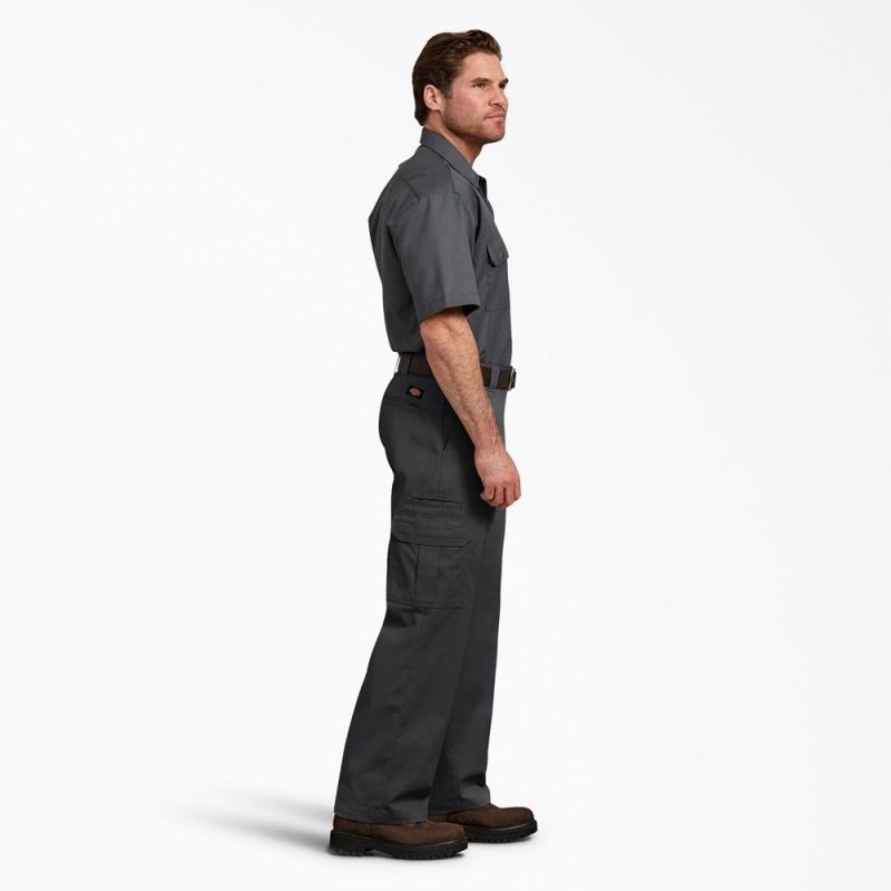 Black Men's Dickies FLEX Relaxed Fit Cargo Pants | DKC849206