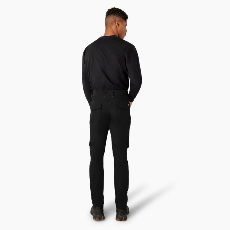 Black Men's Dickies FLEX Slim Fit Double Knee Tapered Pants | FRZ687425