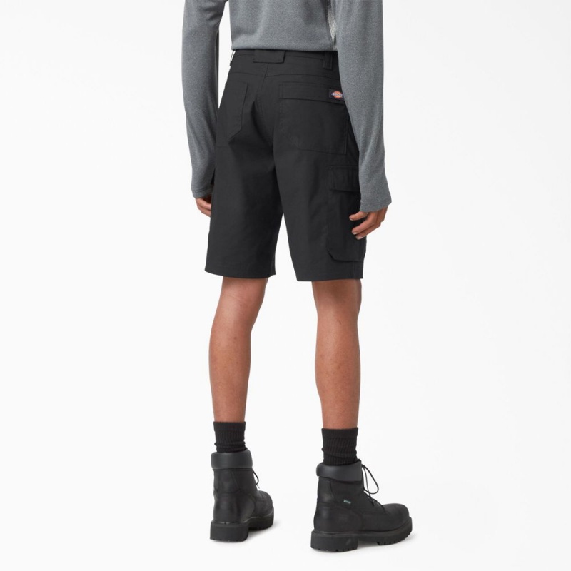 Black Men's Dickies FLEX Temp-iQ® 365 Regular Fit Shorts | AYR564790