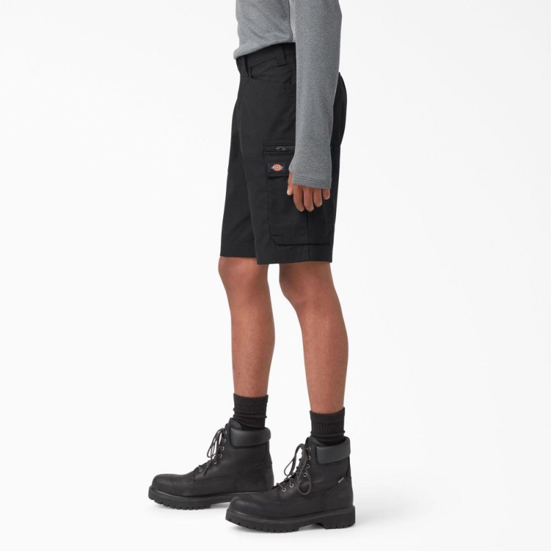 Black Men's Dickies FLEX Temp-iQ® 365 Regular Fit Shorts | AYR564790