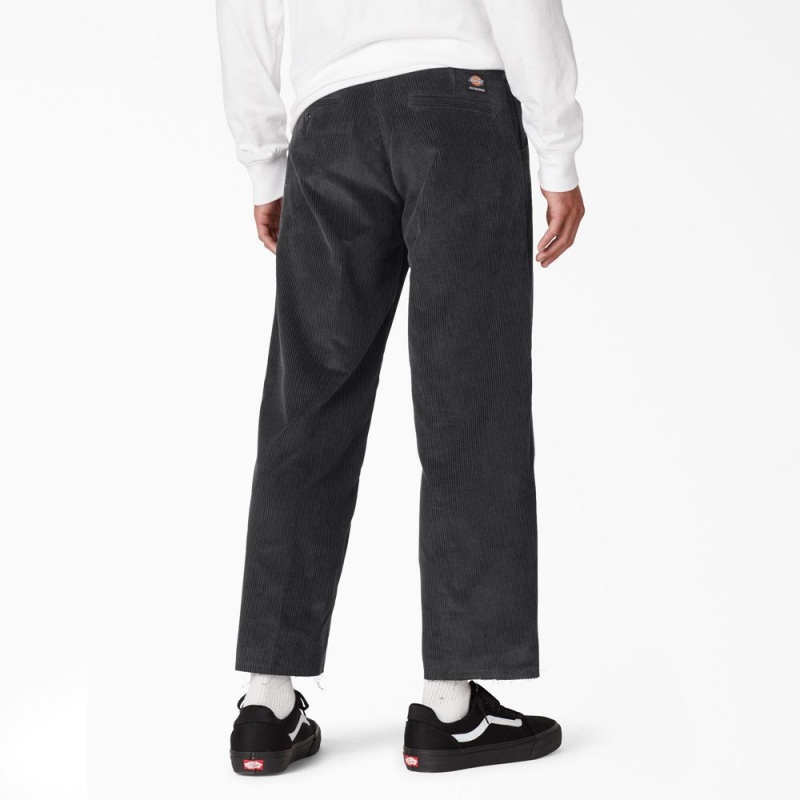 Black Men's Dickies Franky Villani Sicko Loose Fit Corduroy Double Knee Pants | QKD892314