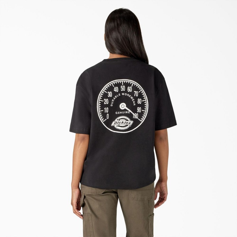 Black Men's Dickies Full Throttle Heavyweight T-Shirt | THE756298