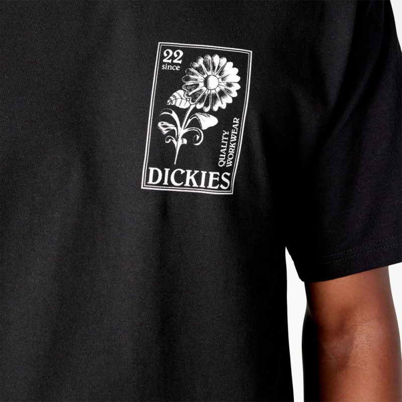 Black Men's Dickies Garden Plain Graphic T-Shirt | SEV320965