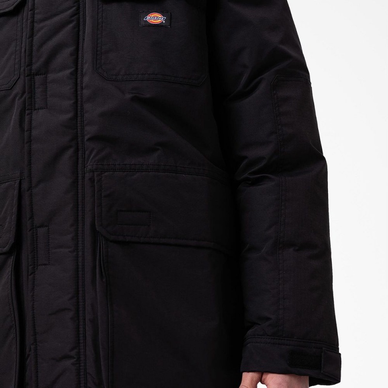 Black Men's Dickies Glacier View Expedition Parka Jacket | TSM405217