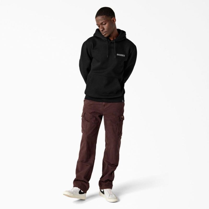 Black Men's Dickies Hays Graphic Hoodie | GCM837921