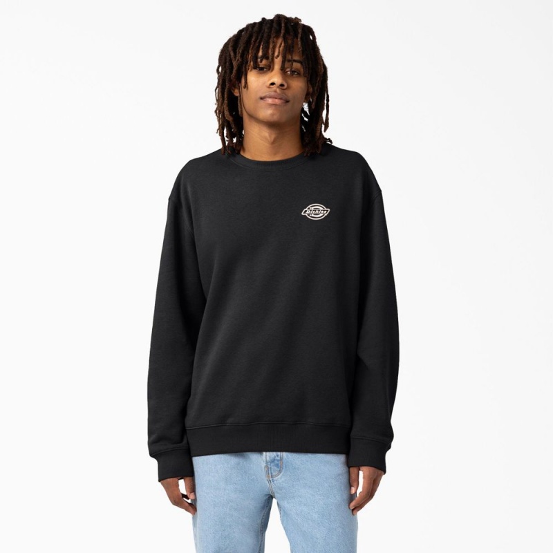 Black Men's Dickies Holtville Sweatshirt | FGH950683