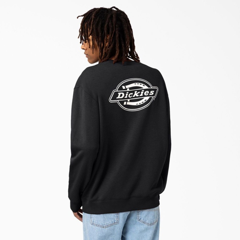 Black Men\'s Dickies Holtville Sweatshirt | FGH950683