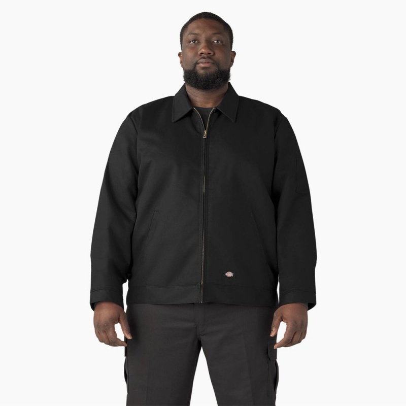 Black Men's Dickies Insulated Eisenhower Jacket | XGQ728645