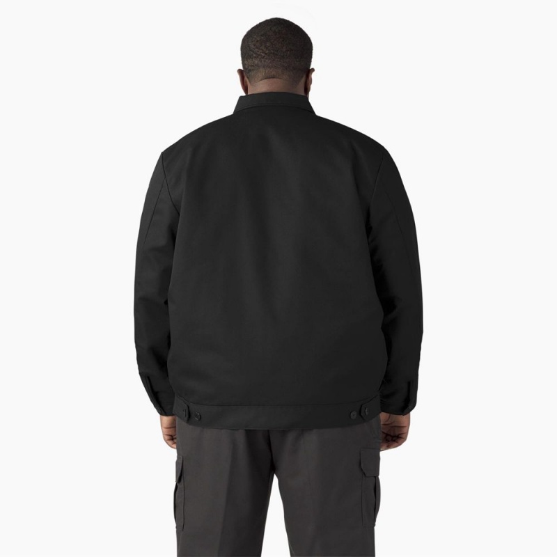 Black Men's Dickies Insulated Eisenhower Jacket | XGQ728645