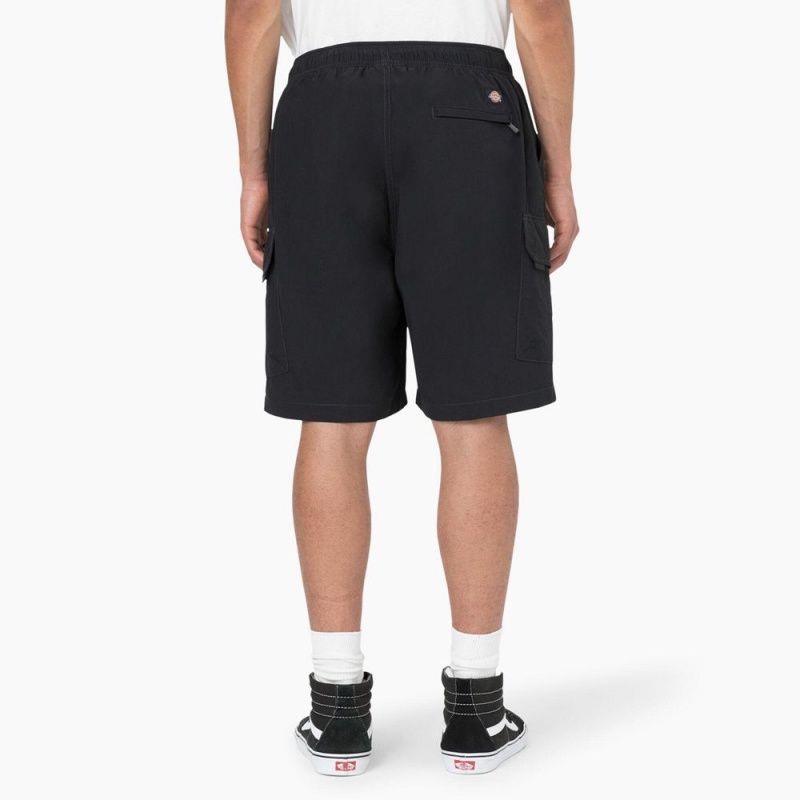 Black Men's Dickies Jackson Regular Fit Cargo Shorts | OVB726041