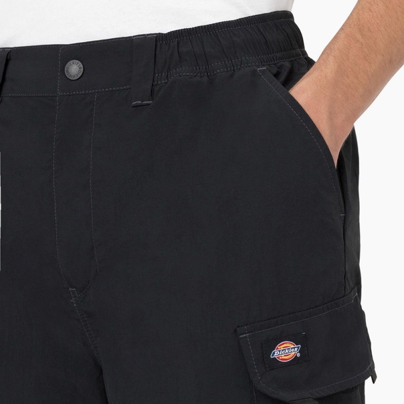 Black Men's Dickies Jackson Regular Fit Cargo Shorts | OVB726041