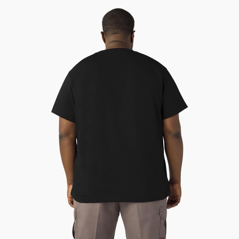 Black Men's Dickies Lightweight Short Sleeve Pocket T-Shirt | JRK194867