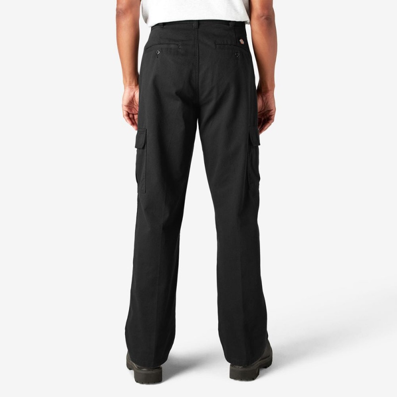 Black Men's Dickies Loose Fit Cargo Pants | ORF724603