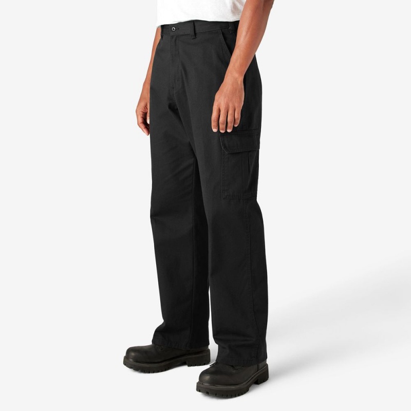 Black Men's Dickies Loose Fit Cargo Pants | ORF724603