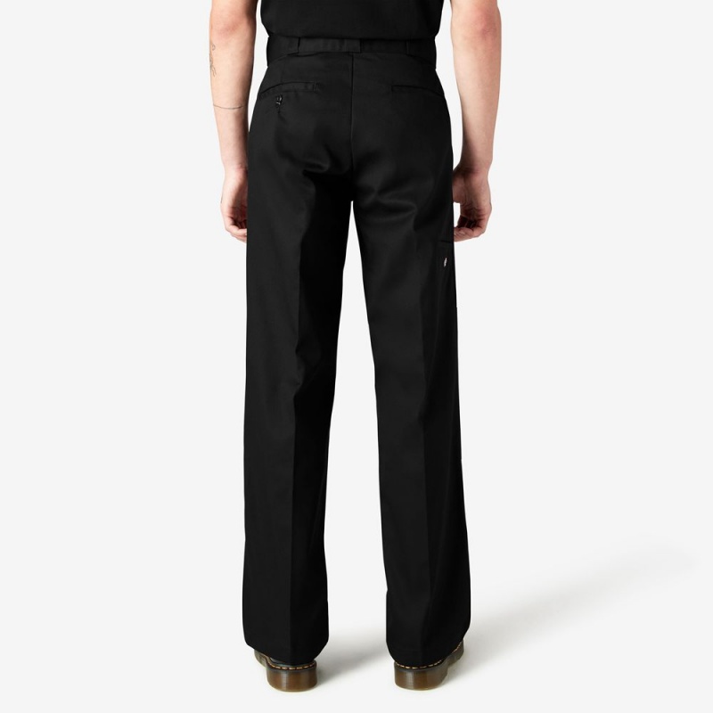 Black Men's Dickies Loose Fit Double Knee Work Pants | KMH259731