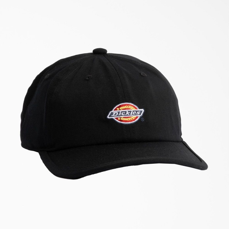 Black Men\'s Dickies Low Pro Logo Dad Hat | GUF130465