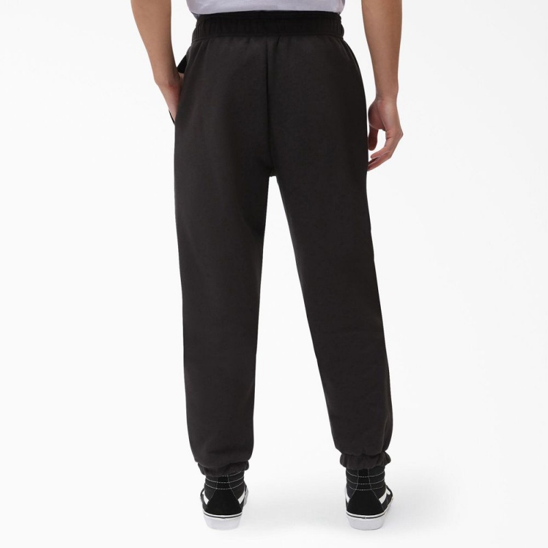 Black Men's Dickies Mapleton Regular Fit Fleece Sweat Pants | DQR208456