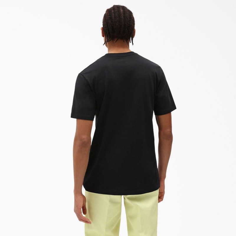 Black Men's Dickies Mapleton Short Sleeve T-Shirt | HPZ475920