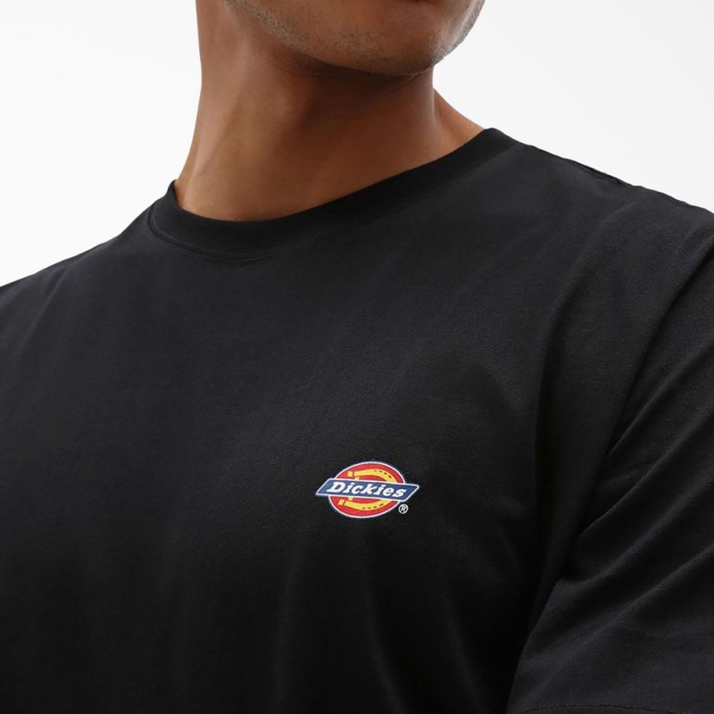 Black Men's Dickies Mapleton Short Sleeve T-Shirt | HPZ475920