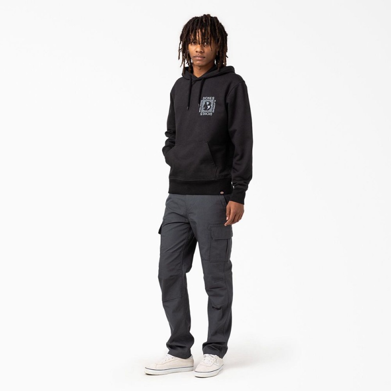 Black Men's Dickies Marbury Graphic Hoodie | QLM073129