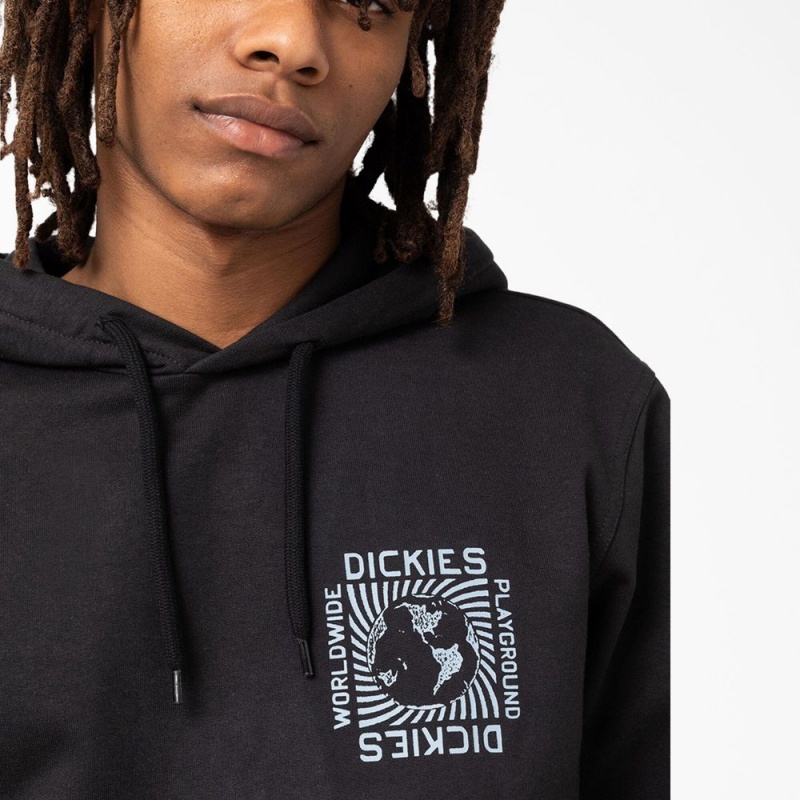 Black Men's Dickies Marbury Graphic Hoodie | QLM073129