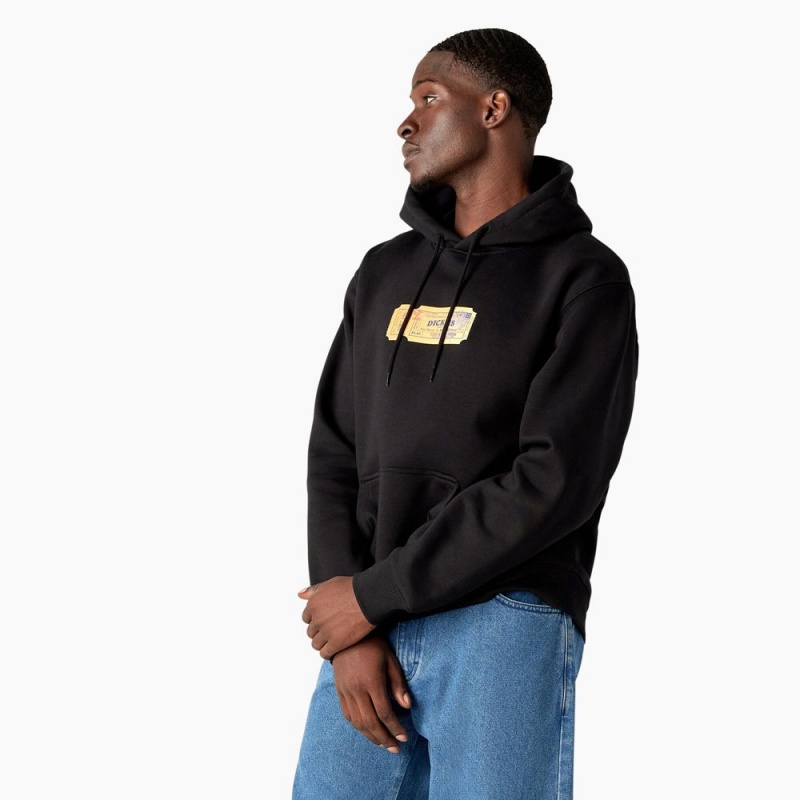 Black Men's Dickies Paxico Graphic Hoodie | NJB531240