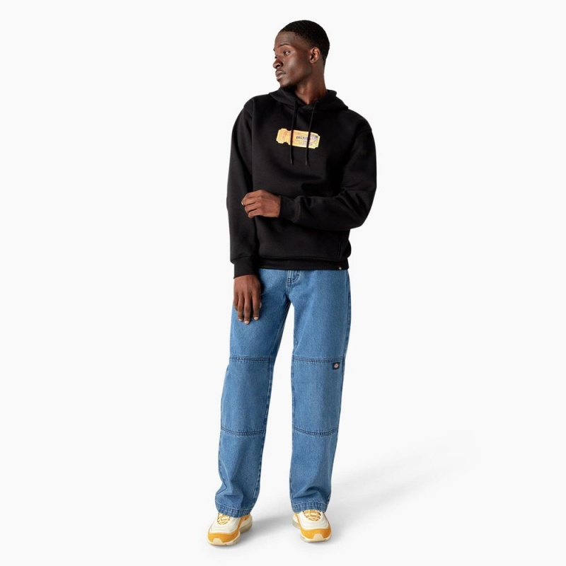 Black Men's Dickies Paxico Graphic Hoodie | NJB531240