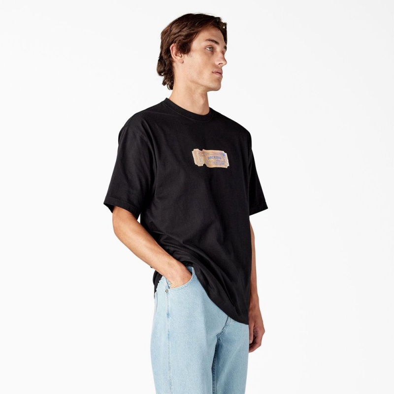 Black Men's Dickies Paxico Graphic T-Shirt | TAO731290