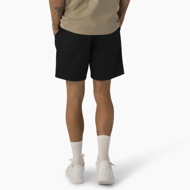 Black Men's Dickies Pelican Rapids Relaxed Fit Shorts | KSC916427