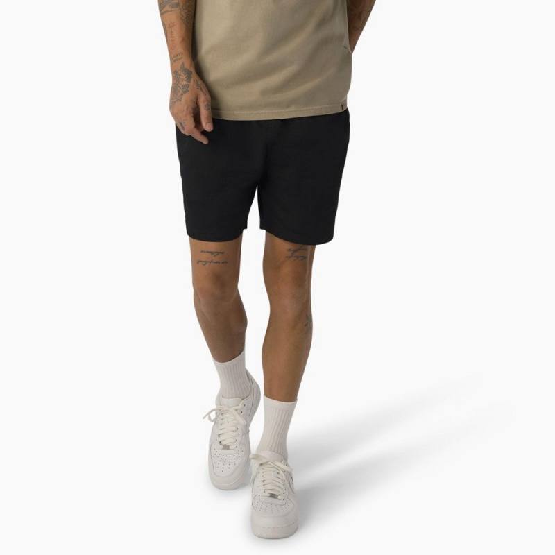 Black Men's Dickies Pelican Rapids Relaxed Fit Shorts | KSC916427