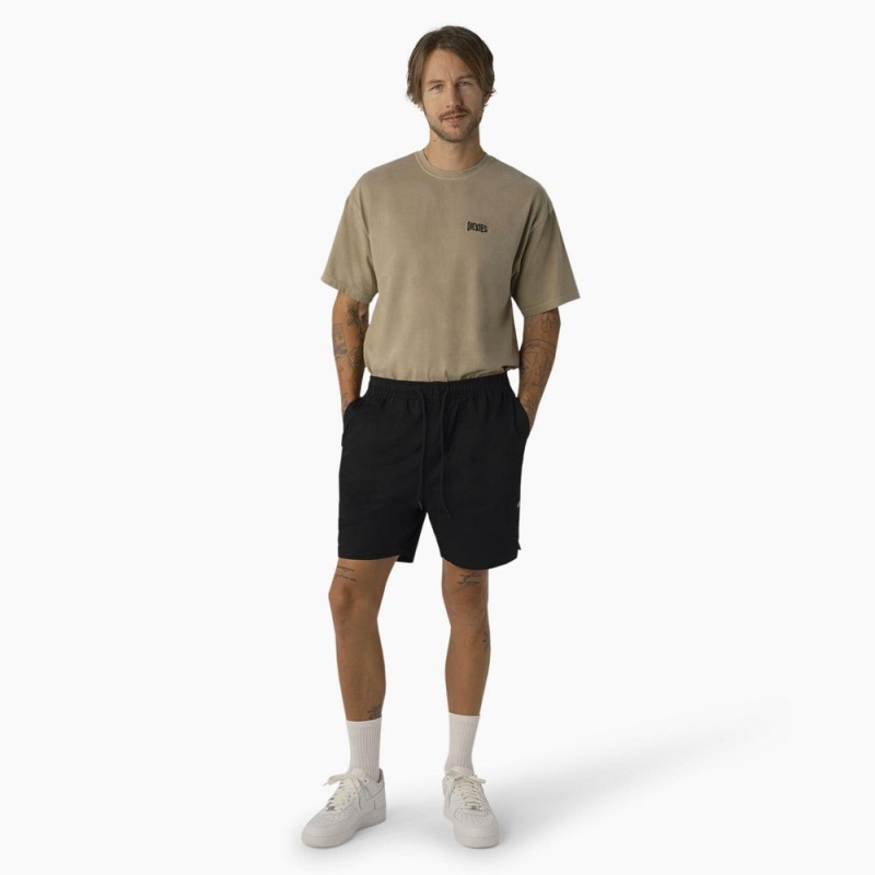 Black Men's Dickies Pelican Rapids Relaxed Fit Shorts | KSC916427