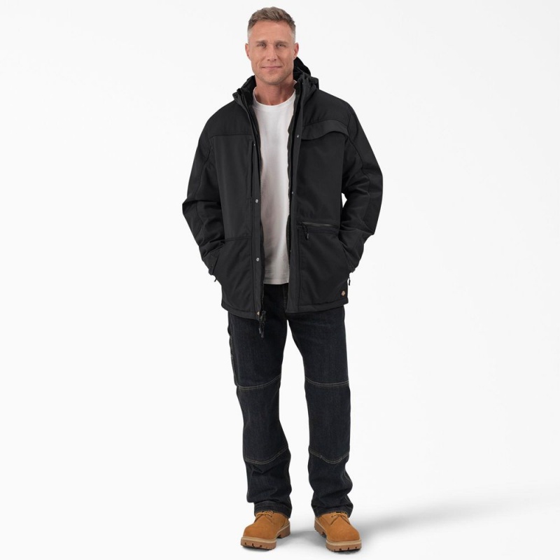 Black Men's Dickies Performance Workwear Insulated Jacket | PYG201598