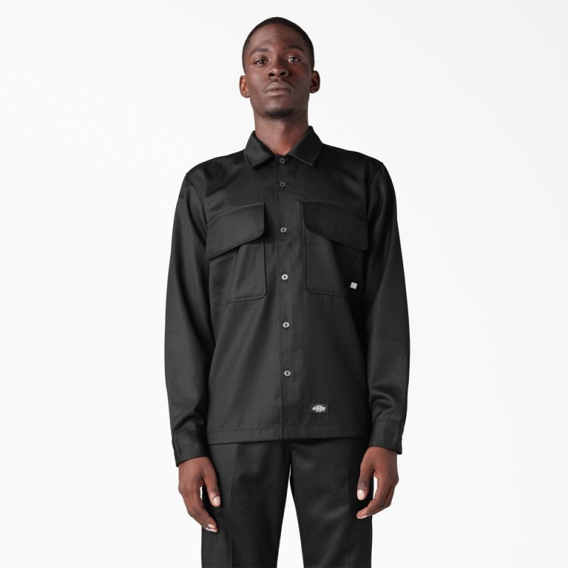 Black Men's Dickies Premium Collection Boxy Shirt | BHC596372