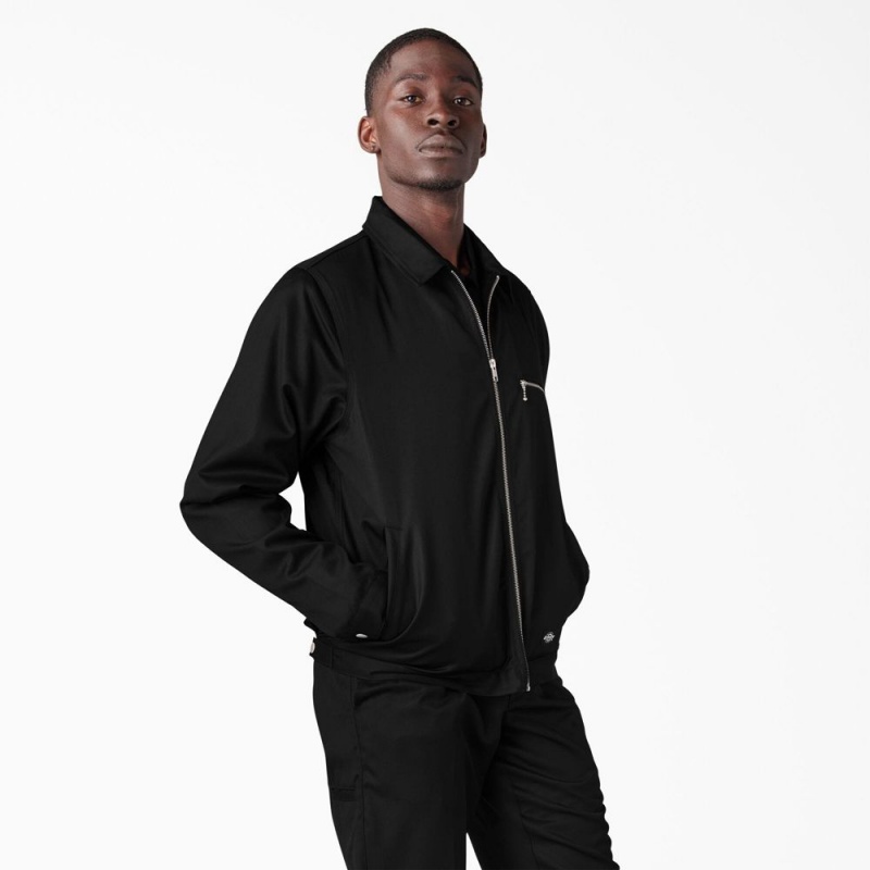 Black Men's Dickies Premium Collection Eisenhower Jacket | FJE675481