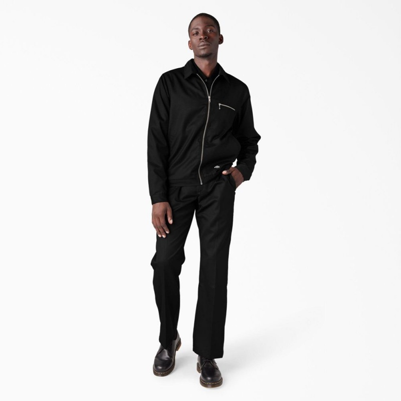 Black Men's Dickies Premium Collection Eisenhower Jacket | FJE675481