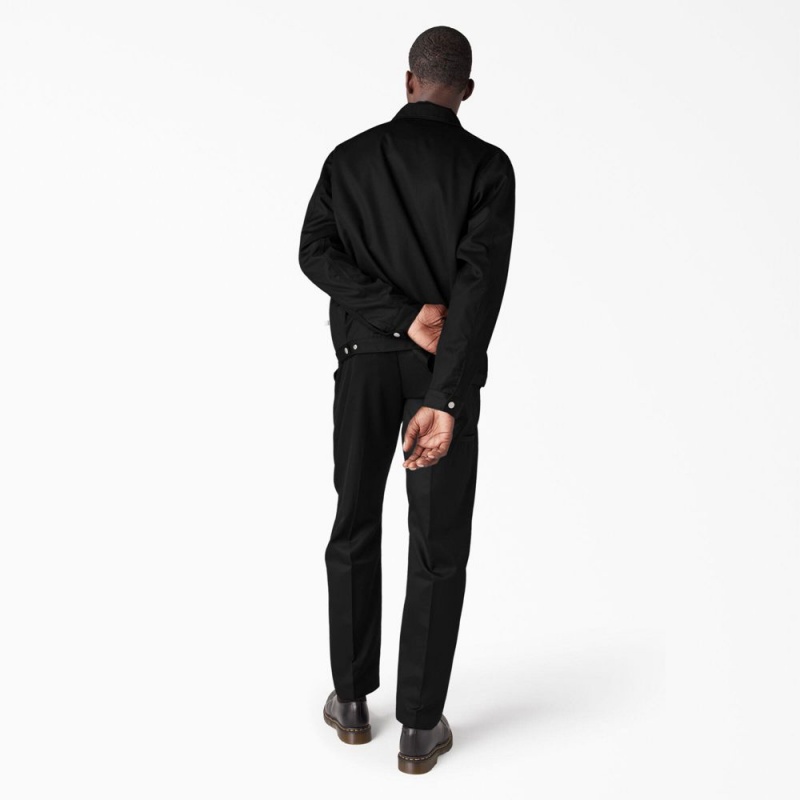 Black Men's Dickies Premium Collection Eisenhower Jacket | FJE675481