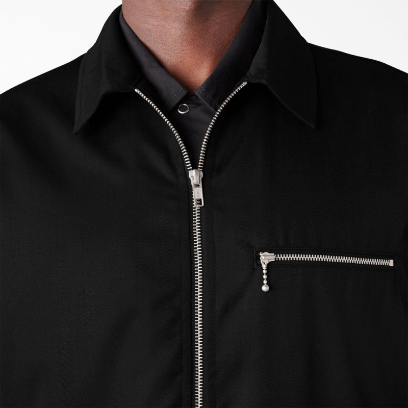 Black Men's Dickies Premium Collection Eisenhower Jacket | FJE675481