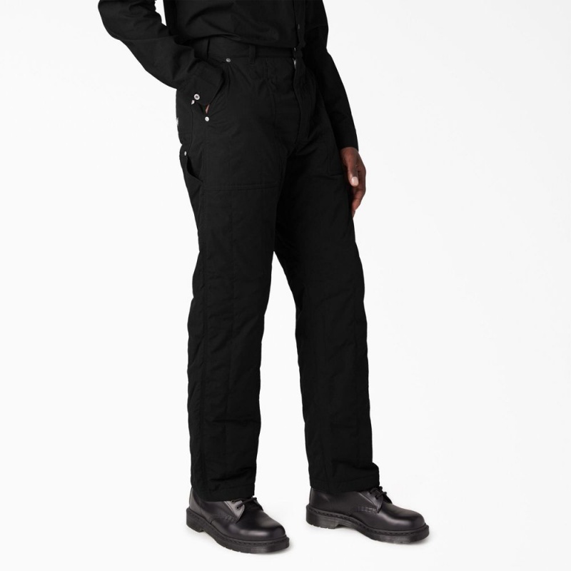 Black Men's Dickies Premium Collection Quilted Utility Pants | EYR518307