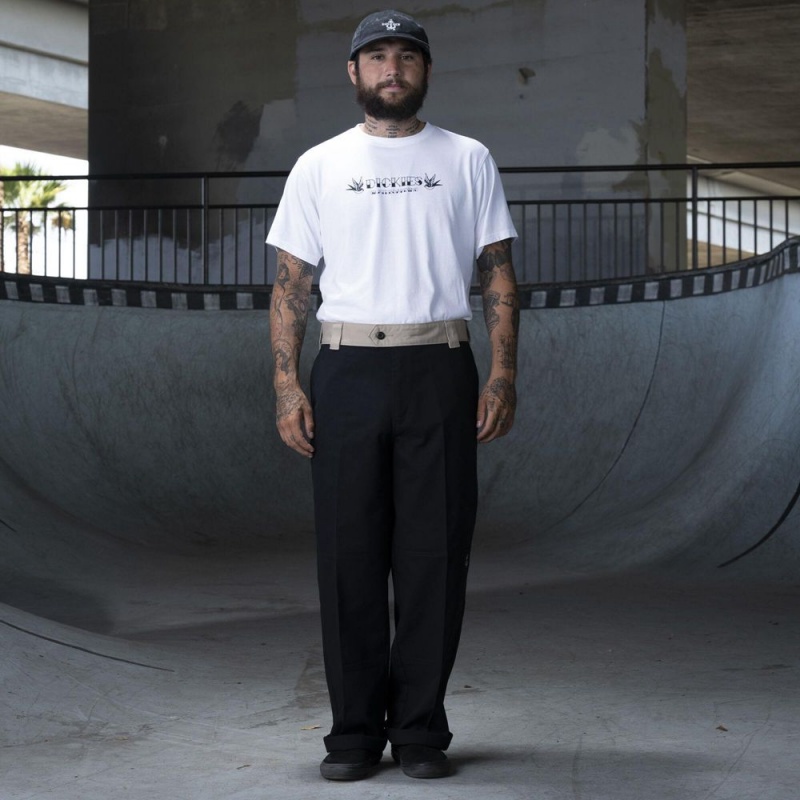 Black Men's Dickies Ronnie Sandoval Loose Fit Double Knee Pants | DQO643829