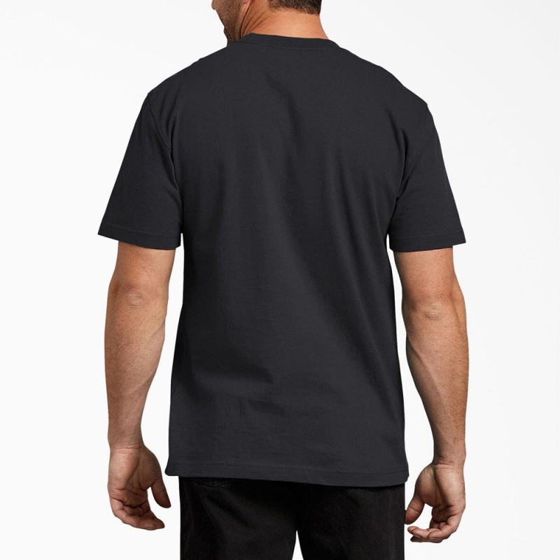 Black Men's Dickies Short Sleeve T-Shirt | GZE398251