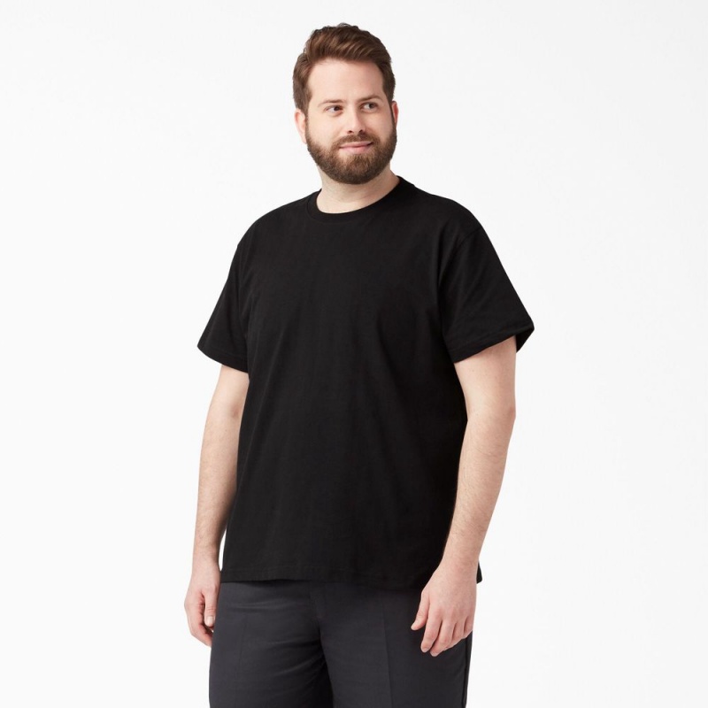 Black Men's Dickies Short Sleeve T-Shirt | GZE398251